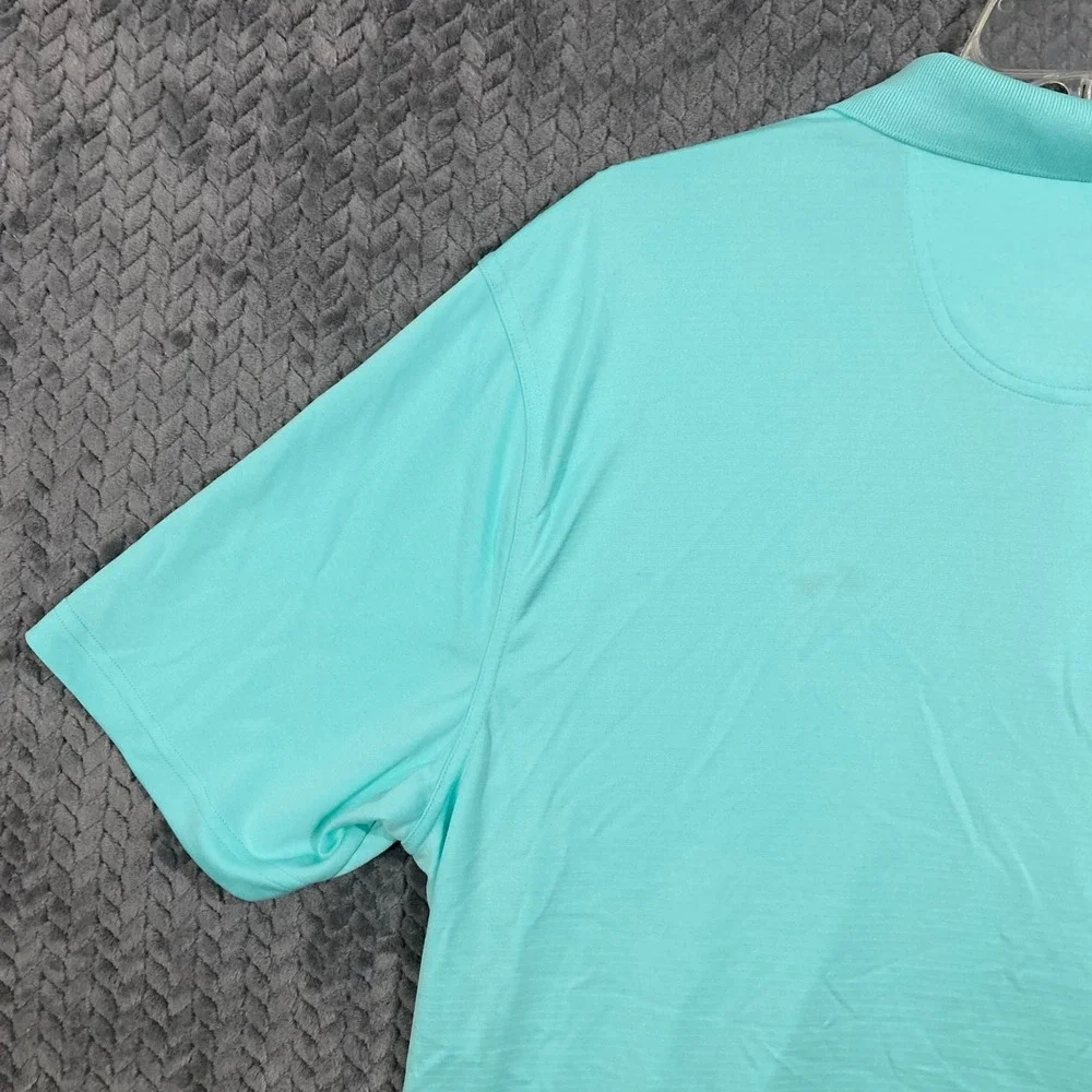 Greg Norman Mens XXL Polo Blue Logo Golf Yacht Casual Vacation Breathable